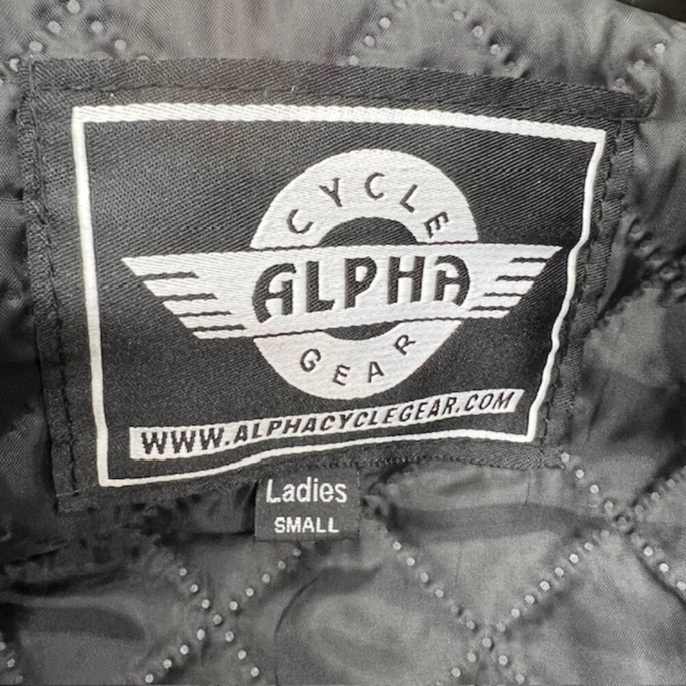 ALPHA CYCLE GEAR  WOMEN MOTORCYCLE JACKET Small RIDING ARMOR LINNING REMOVABLE - Picture 6 of 7